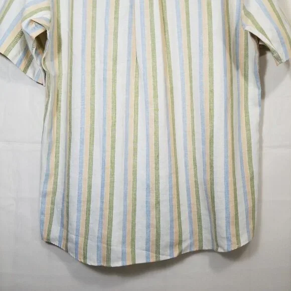 Jos A Bank Travelers Collection 100% linen striped - Picture 6 of 8